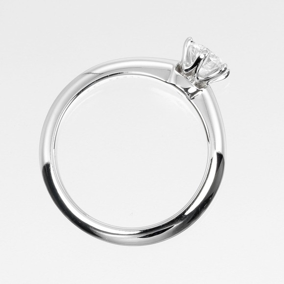 TIFFANY Silver Diamond Engagement Ring - Picture 7 of 10